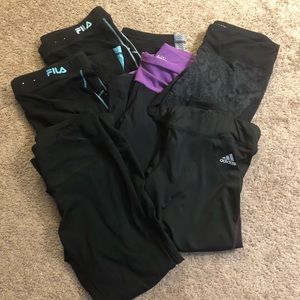 Lot of 6 yoga/workout capris